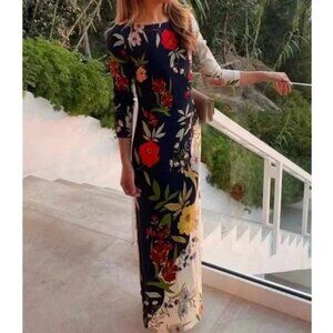 Cara Cara Aria Stretch Crepe Maxi Floral Dress